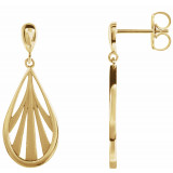 14K Yellow Geometric Dangle Earrings - 87074601P photo