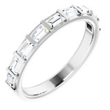 14K White 5/8 CTW Diamond Straight Baguette Anniversary Band - 123178608P photo