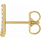 14K Yellow .07 CTW Diamond Single Initial W Earring - 867976116P photo 2