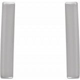 14K White Vertical Bar Earrings - 651868101P photo 2