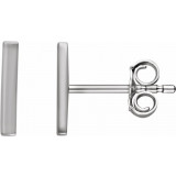 14K White Vertical Bar Earrings - 651868101P photo