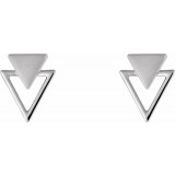 14K White Geometric Earrings - 86914600P photo 2