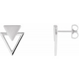 14K White Geometric Earrings - 86914600P photo