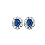 Gems One 14Kt White Gold Diamond (1/4Ctw) & Sapphire (1/3 Ctw) Earring - RPT2002E-4WCS photo