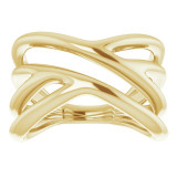 14K Yellow Negative Space Ring - 51708102P photo 3