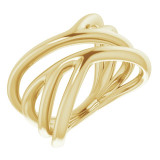 14K Yellow Negative Space Ring - 51708102P photo