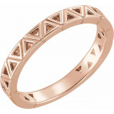 14K Rose Stackable Geometric Ring - 51711103P photo