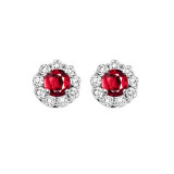 Gems One 14Kt White Gold Diamond (3/4Ctw) & Ruby (5/8 Ctw) Earring - FE4066-4WCR photo