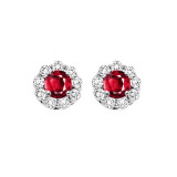 Gems One 14Kt White Gold Diamond (3/4Ctw) & Ruby (5/8 Ctw) Earring - FE4066-4WCR photo