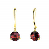 Stanton Color 14k Gold Garnet Dangle Earrings photo