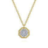 Gabriel & Co. 14k Yellow Gold Contemporary Diamond Necklace - NK5946Y45JJ photo