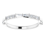 Platinum 3/8 CTW Diamond French-Set Anniversary Band - 123608603P photo 3