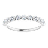 14K White 5/8 CTW Diamond Anniversary Band - 123418608P photo 3