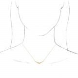 14K Yellow .03 CTW Diamond Solitaire V 18 Necklace - 86787601P photo 3