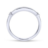 Gabriel & Co. 14k White Gold Victorian Diamond Wedding Band - WB7999W44JJ photo 2