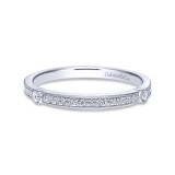 Gabriel & Co. 14k White Gold Victorian Diamond Wedding Band - WB7999W44JJ photo