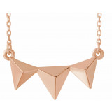 14K Rose Pyramid 16-18 Necklace - 86671602P photo
