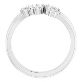 Platinum 1/2 CTW Diamond Cluster Bypass Ring - 123824603P photo 2