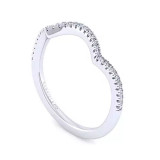 Gabriel & Co. 14K White Gold Contemporary Curved Wedding Band - WB7804P4W44JJ photo 3
