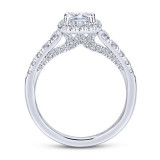 Gabriel & Co. 14k White Gold Entwined Halo Engagement Ring - ER12658C4W44JJ photo 2