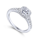 Gabriel & Co. 14k White Gold Entwined Halo Engagement Ring - ER12658C4W44JJ photo 3