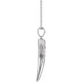 14K White 26.2x13.4 mm Tusk 16-18 Necklace - 86921600P photo 2