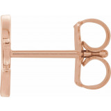 14K Rose Single Initial C Earring - 86800115P photo 2