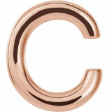 14K Rose Single Initial C Earring - 86800115P photo