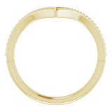 14K Yellow Beaded V Ring - 51878102P photo 2