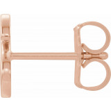 14K Rose Single Initial S Earring - 86800211P photo 2