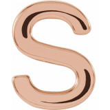 14K Rose Single Initial S Earring - 86800211P photo