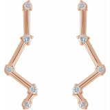 14K Rose 1/10 CTW Diamond Constellation Earring Climbers - 86903602P photo 2