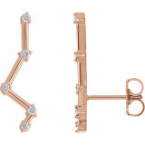 14K Rose 1/10 CTW Diamond Constellation Earring Climbers - 86903602P photo