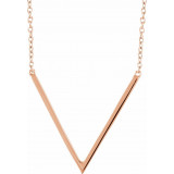 14K Rose V 16-18 Necklace - 65213260002P photo