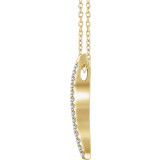 14K Yellow 1/5 CTW Diamond 16-18 Bar Necklace - 65234660001P photo 2