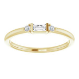 14K Yellow 1/8 CTW Diamond Stackable Ring - 124011601P photo 3