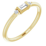 14K Yellow 1/8 CTW Diamond Stackable Ring - 124011601P photo