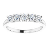 14K White 1/2 CTW Set Anniversary Band - 1239916009P photo 3