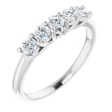 14K White 1/2 CTW Set Anniversary Band - 1239916009P photo