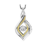 Gems One Silver (SLV 995) Diamond Rhythm Of Love Neckwear Pendant  - 1/10 ctw - ROL1235-SSWYC photo