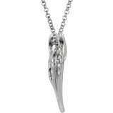 14K White 1/10 CTW Diamond Heart 18 Necklace - 63806301586P photo 2