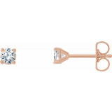 14K Rose 1/5 CTW Diamond 4-Prong Cocktail-Style Earrings - 297626098P photo
