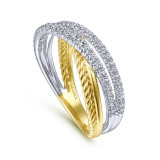 Gabriel & Co. 14k Two Tone Gold Hampton Diamond Ring - LR51526M45JJ photo 3