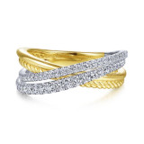 Gabriel & Co. 14k Two Tone Gold Hampton Diamond Ring - LR51526M45JJ photo