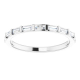 Platinum 3/8 CTW Diamond Straight Baguette Anniversary Band - 123178603P photo 3