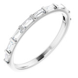 Platinum 3/8 CTW Diamond Straight Baguette Anniversary Band - 123178603P photo