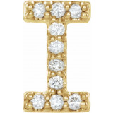 14K Yellow .04 CTW Diamond Single Initial I Earring - 867976041P photo