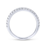 Gabriel & Co. 14k White Gold Contemporary Anniversary Wedding Band - WB12810R4W44JJ photo 2