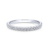 Gabriel & Co. 14k White Gold Contemporary Anniversary Wedding Band - WB12810R4W44JJ photo