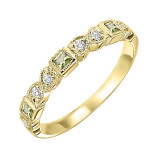 Gems One 10Kt Yellow Gold Diamond (1/12Ctw) & Peridot (1/6 Ctw) Ring - FR1209-1YD photo